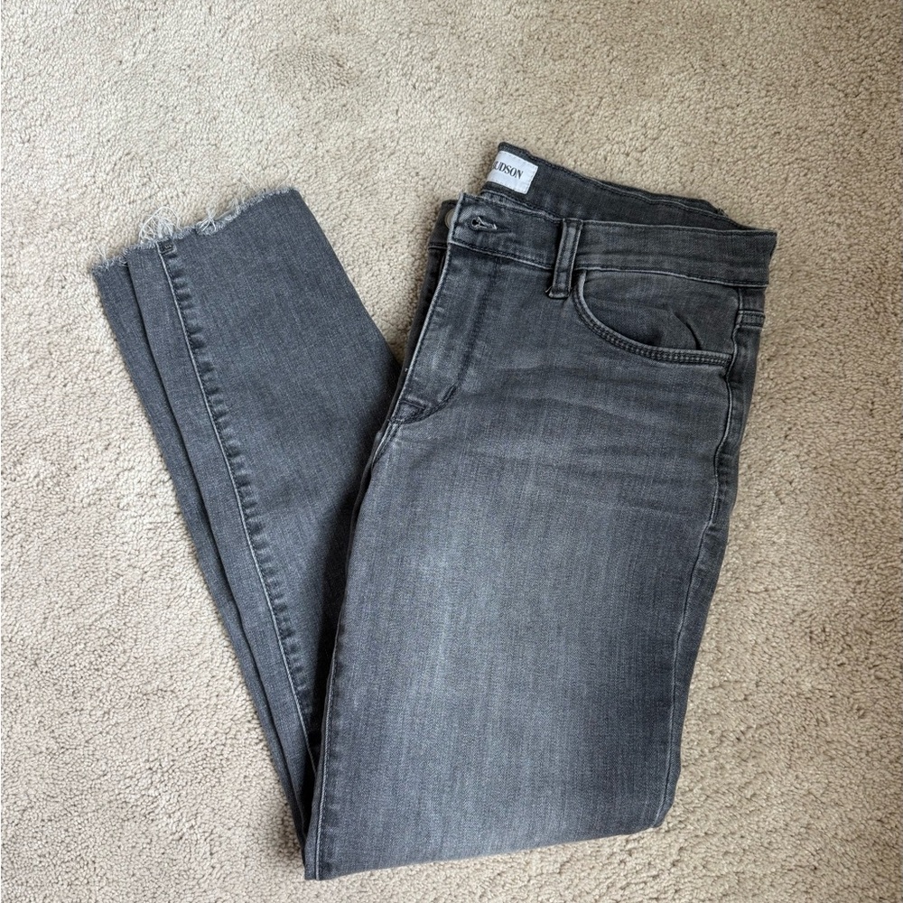 Hudson Jeans Gray Ankle Cropped Denim
